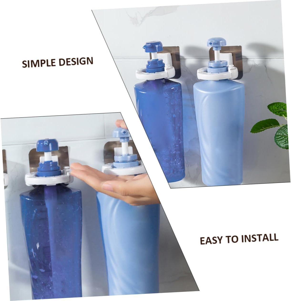 Cabilock 3pcs Wall Mounted Shower Gel Bottle Rack