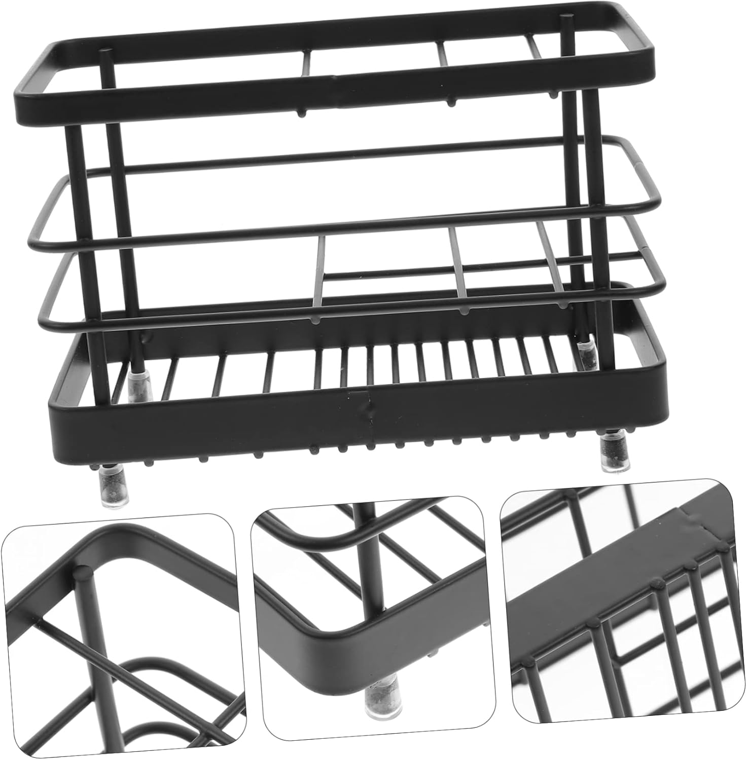 Unomor Toothbrush Drain Rack Metal Functional Tidy Shower Holder