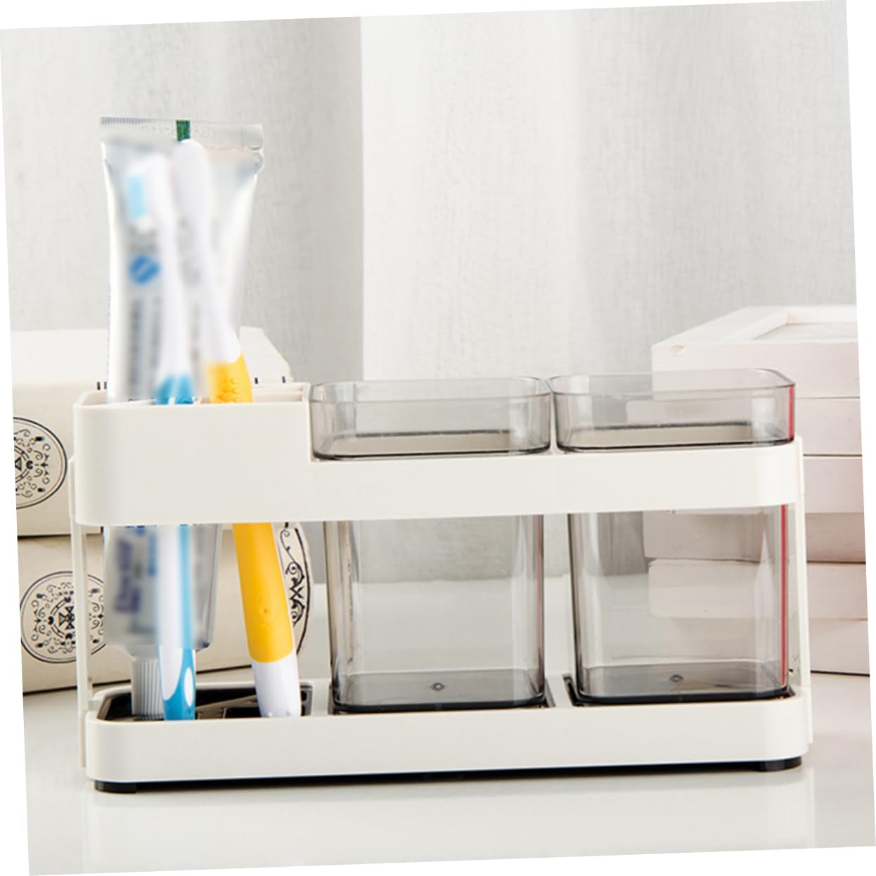 BRIGHTFUFU - Toothbrush Gargle Cup Holder Storage System
