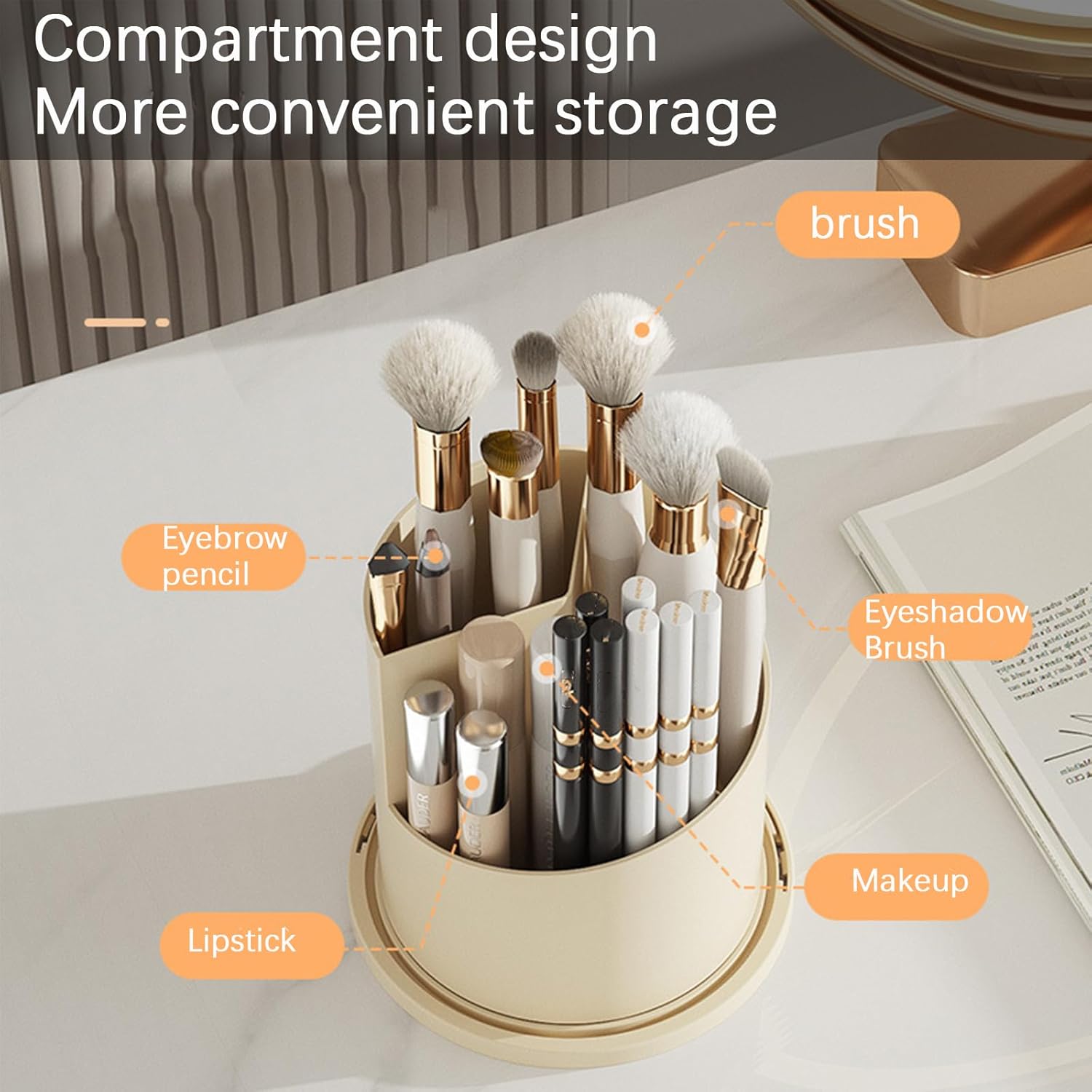 Secure StorageWekityRotating Waterproof 360 Organizing Toothbrush Holder