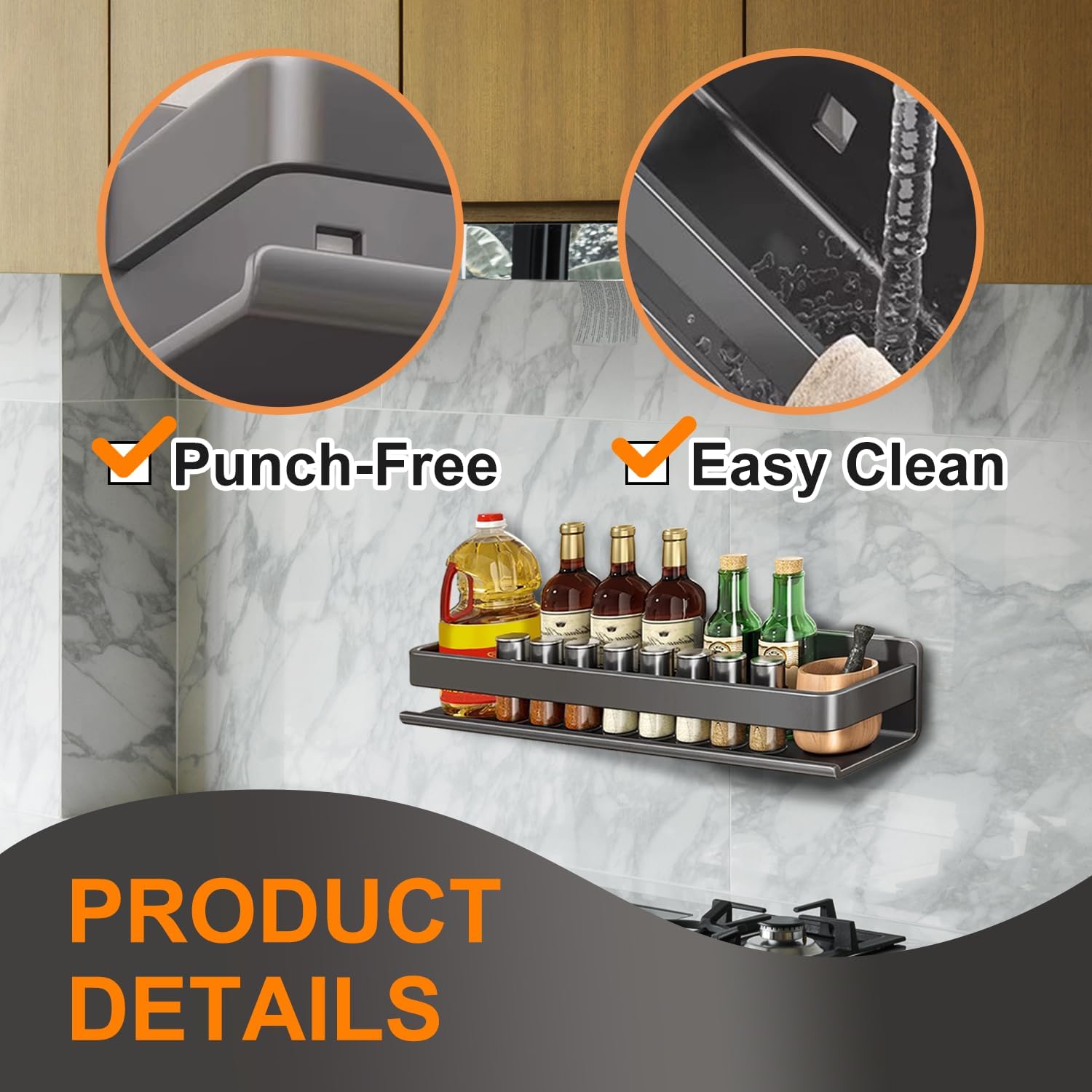 Sturdy Wall-Mounted Shower Caddy for Bathroom Storage