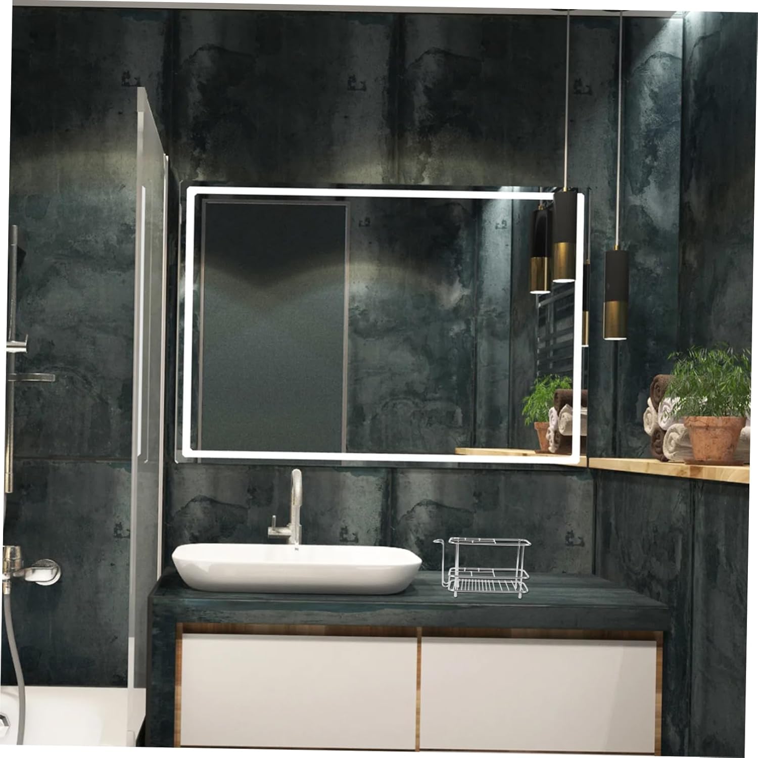 STOBAZA Durable Stainless Steel Toothbrush Wall-Mounted Holder for Bathroom