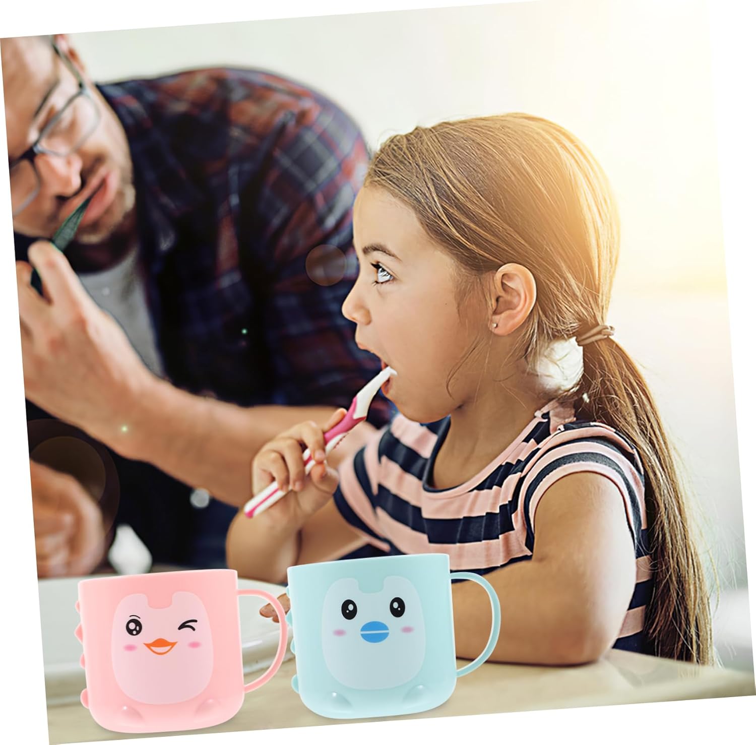 4-Piece Kids Toothbrush Gargle Cup Set