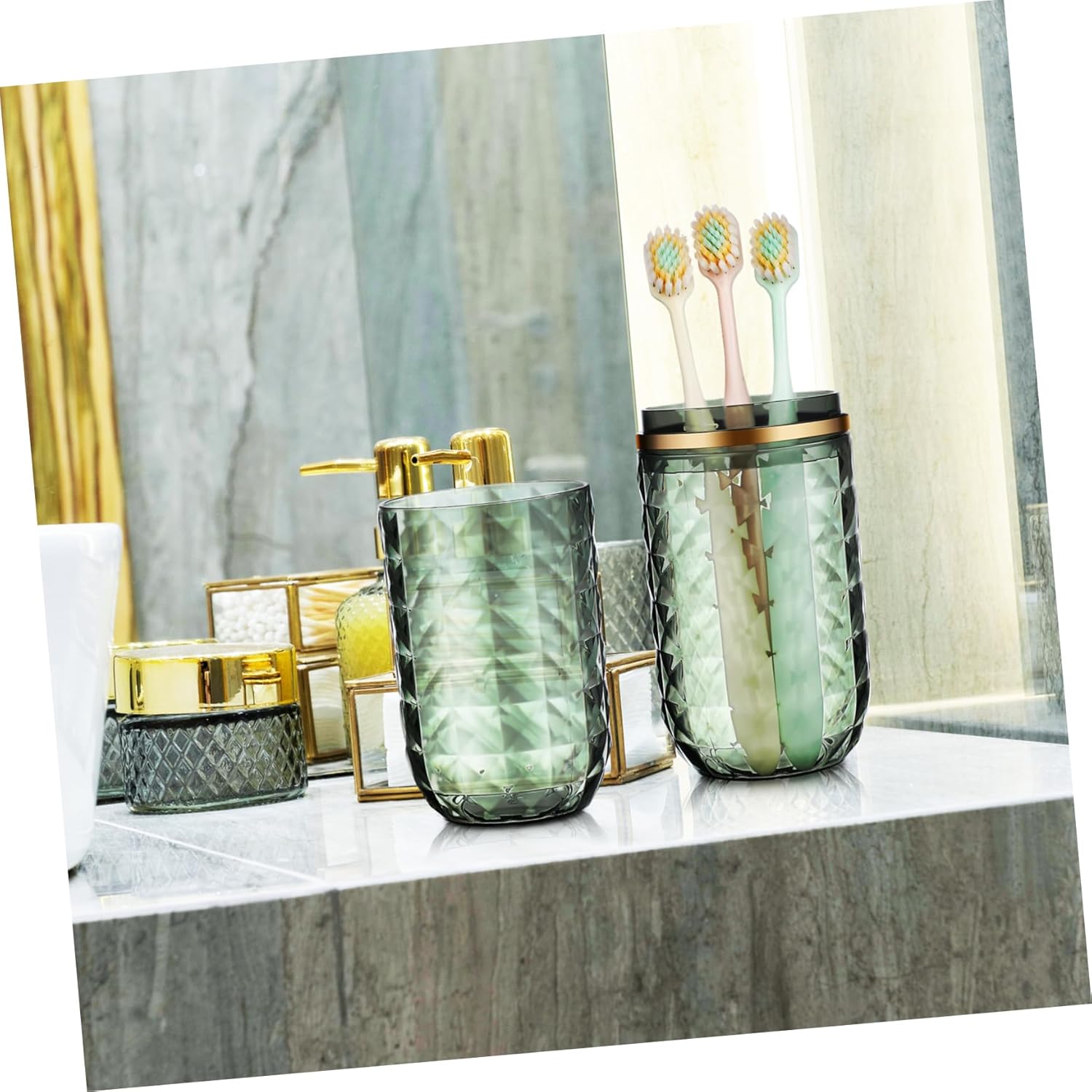 Dual-Function Toothbrush Mouthwash Holder