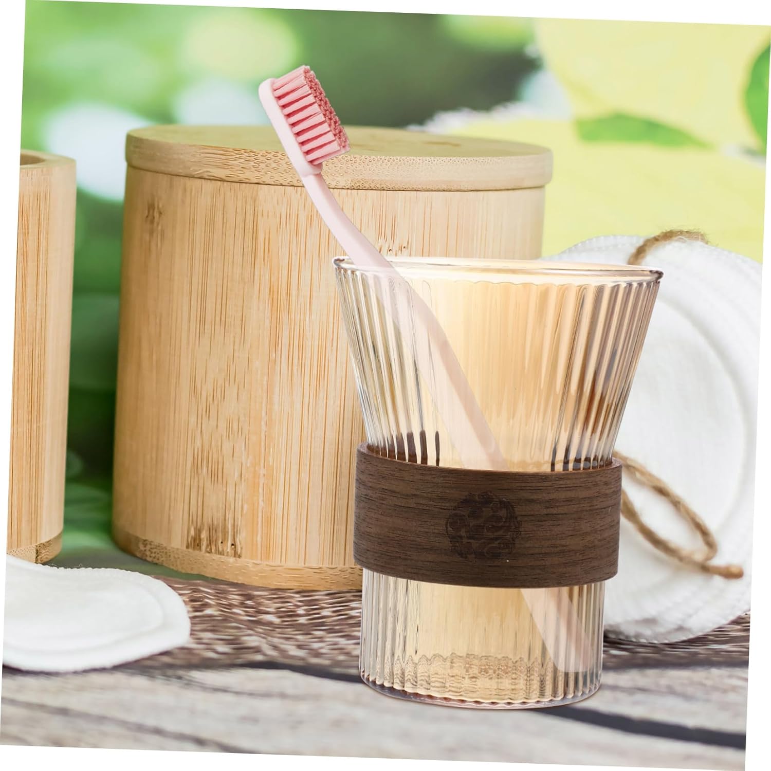 Cabilock Multi-Function Glass Toothbrush Cup