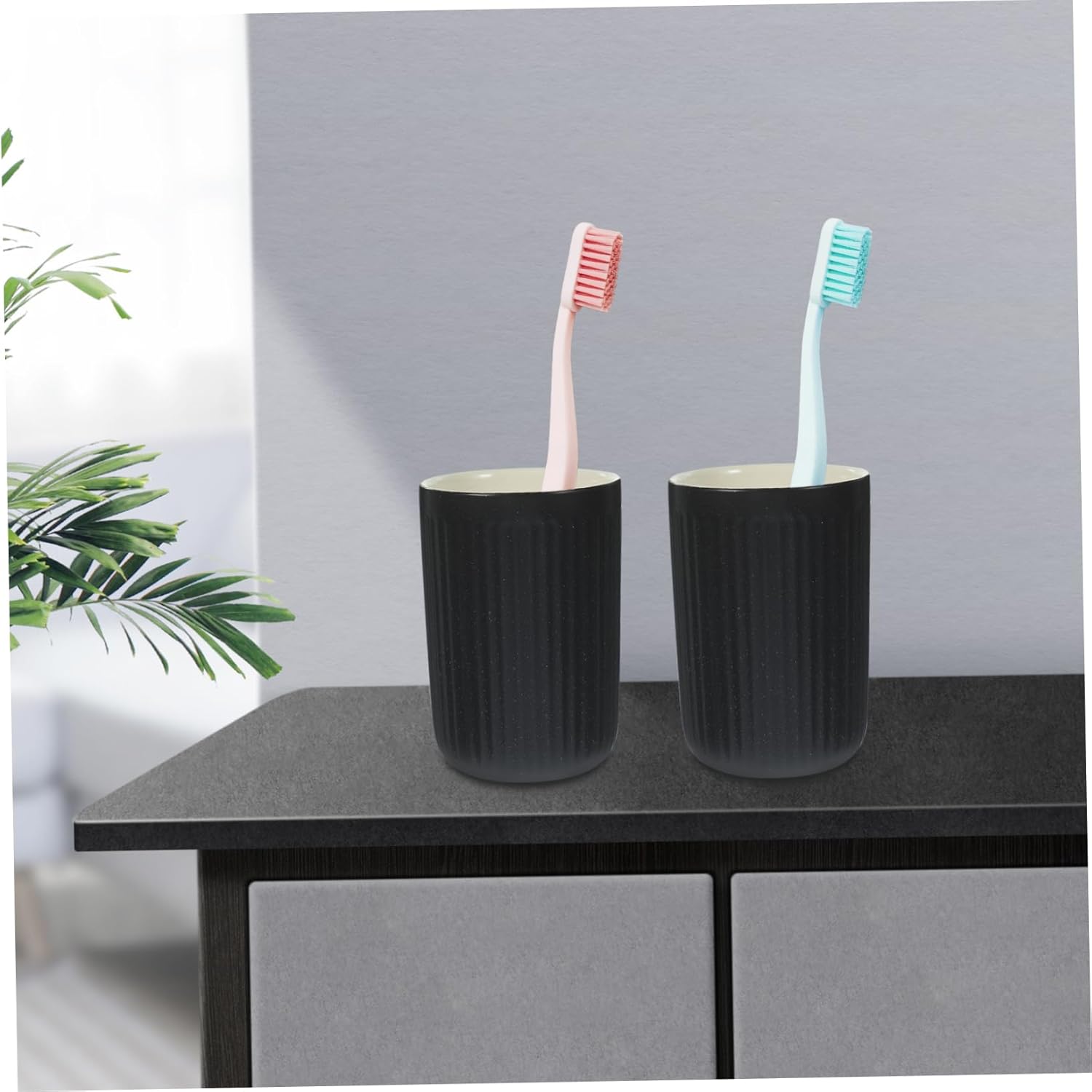 Gleavi 2pc Retro Bathroom Toothbrush Holder