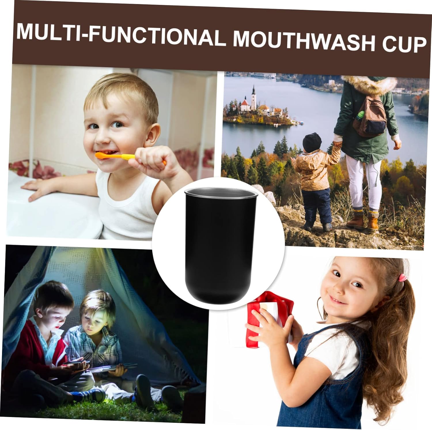 Amosfun Stainless Steel Travel Toothbrush Holder
