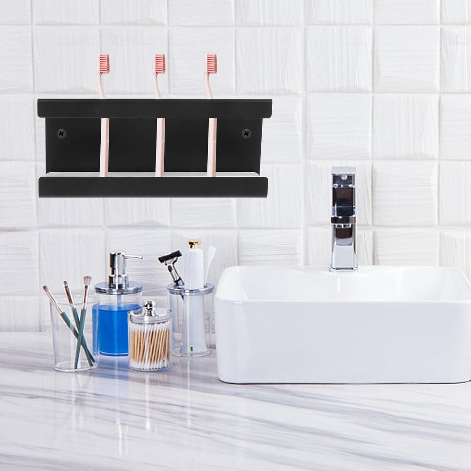Stainless Steel Electric Toothbrush Organizer