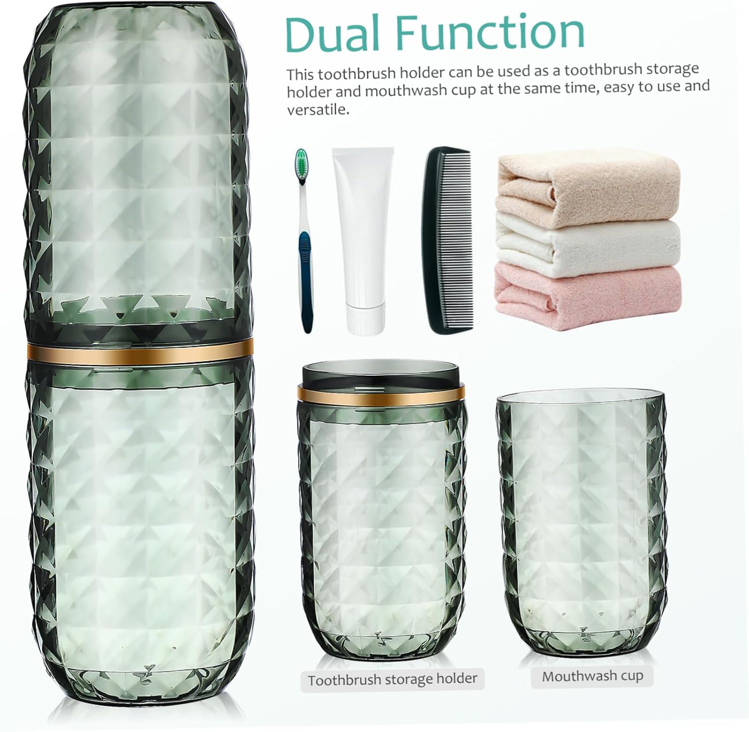 HOLIDYOYO Style Toothbrush Cup Holder for Travel Camping