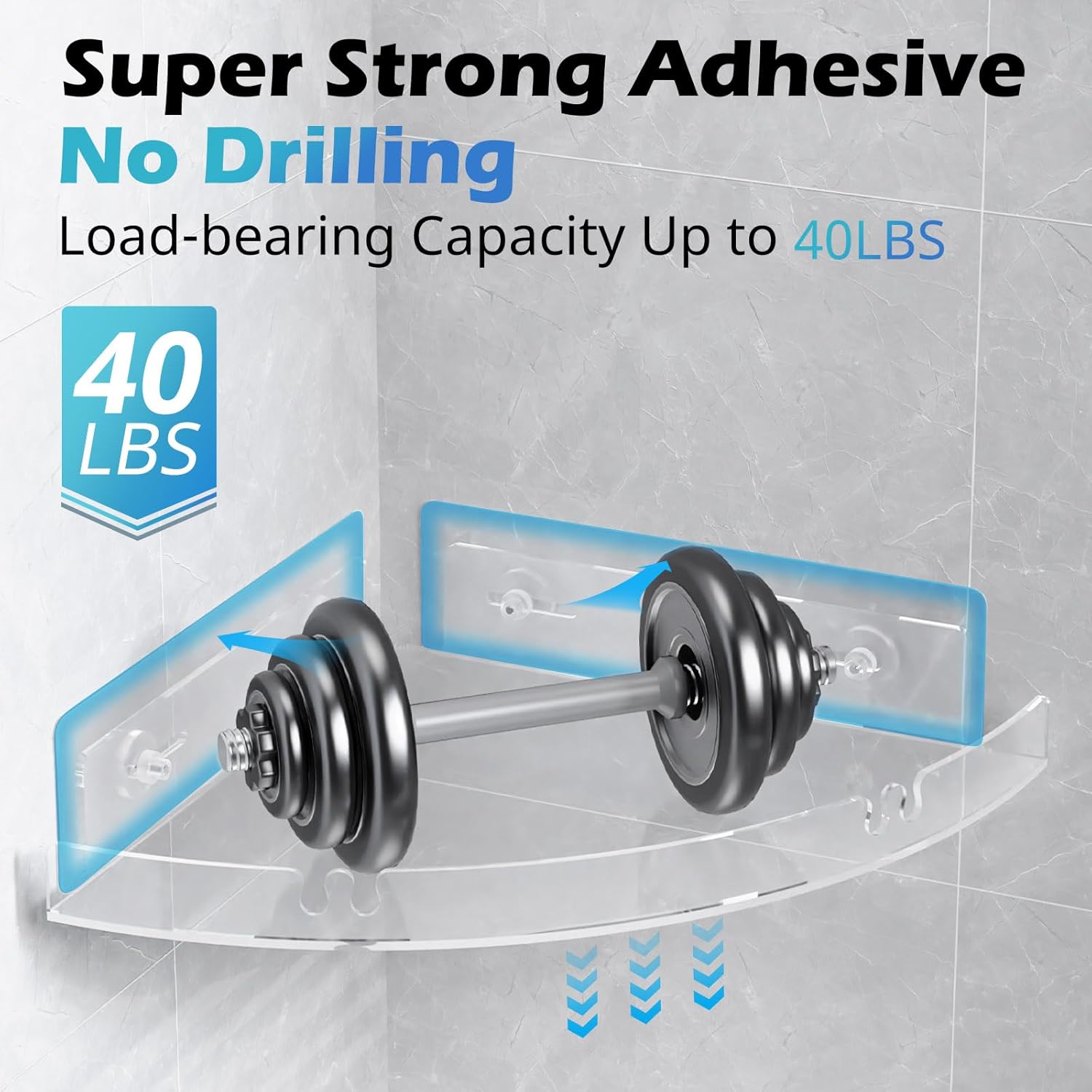 2-Piece Heavy Duty Corner Shower Caddy