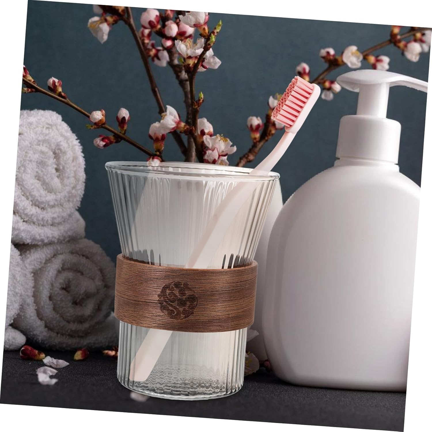 Multipurpose Reusable Glass Toothbrush Cup