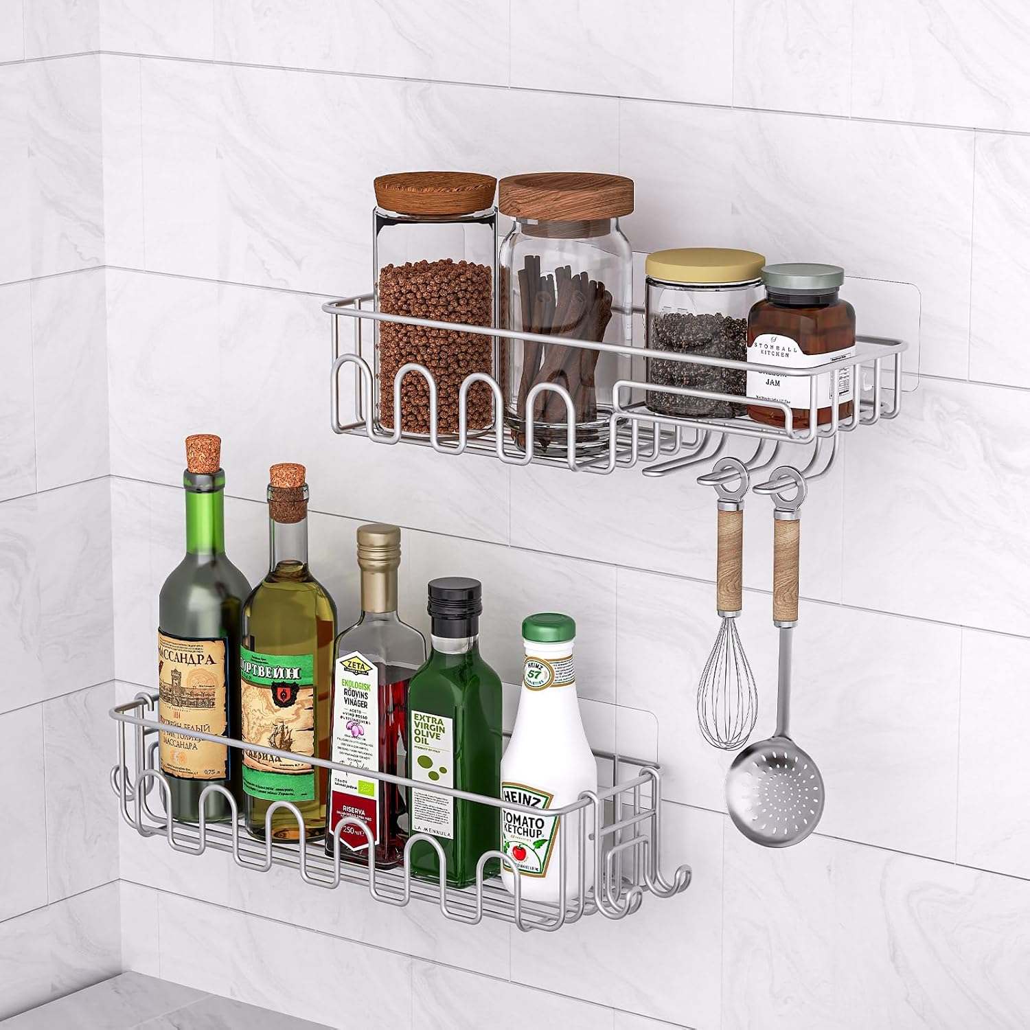Rustproof Adhesive Caddy 4-Pack