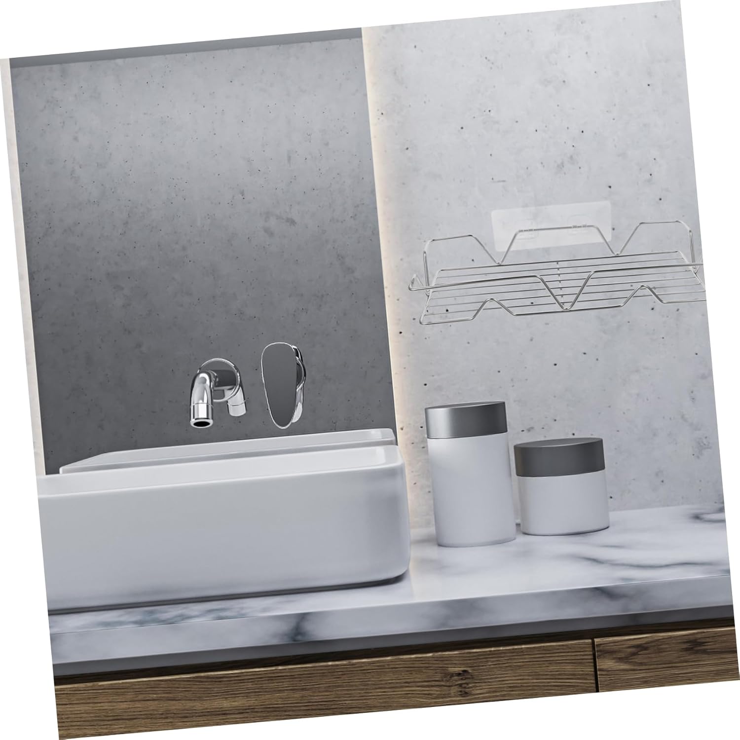 Bathroom Corner Shelf Wall-Mounted Organizer w Stainless Steel Plastic