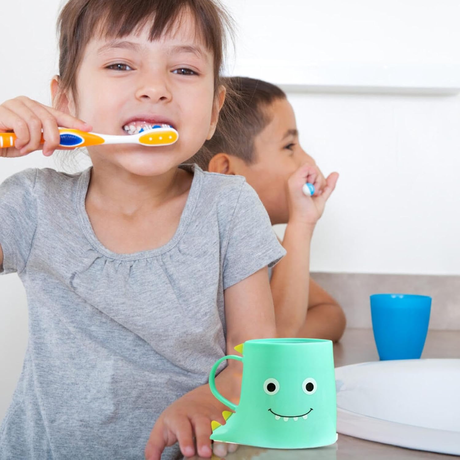 Cartoon Bathroom Toothbrush Mugs 4PCS Cartoon Toothbrush Mugs