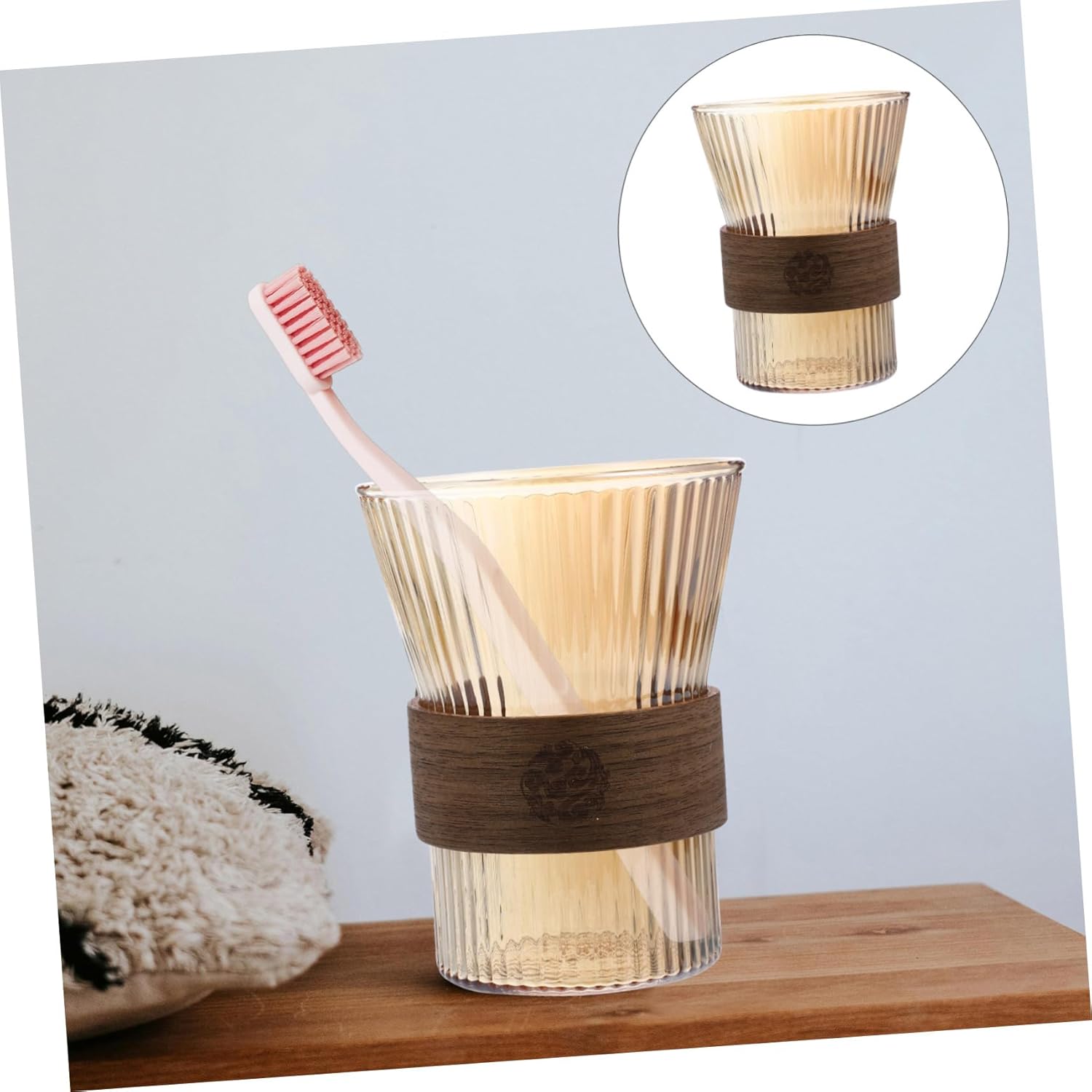 Elegant Toothbrush Container Comfortable Reusable Glass Cup