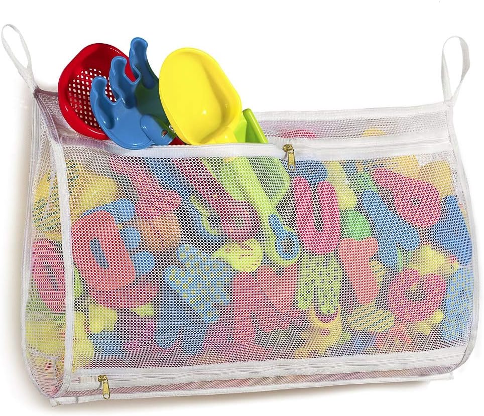 Tenrai Mesh Bath Toy Organizer White 14 x 20