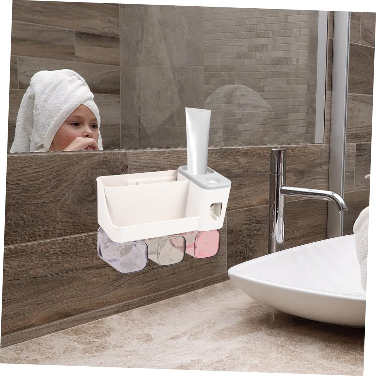 Perfect multi-functional wall-mounted toothbrush holder for space-saving bathroom solutions
