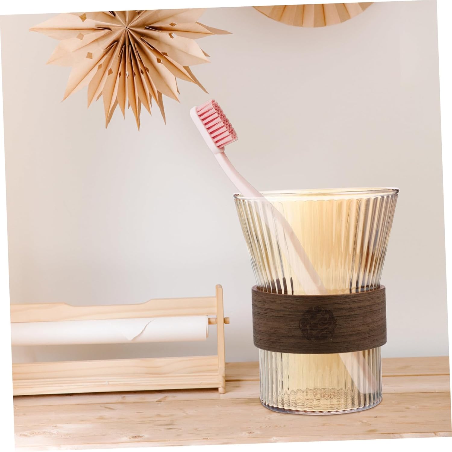 Bathroom Toothbrush Cup Reusable Glass Tumbler