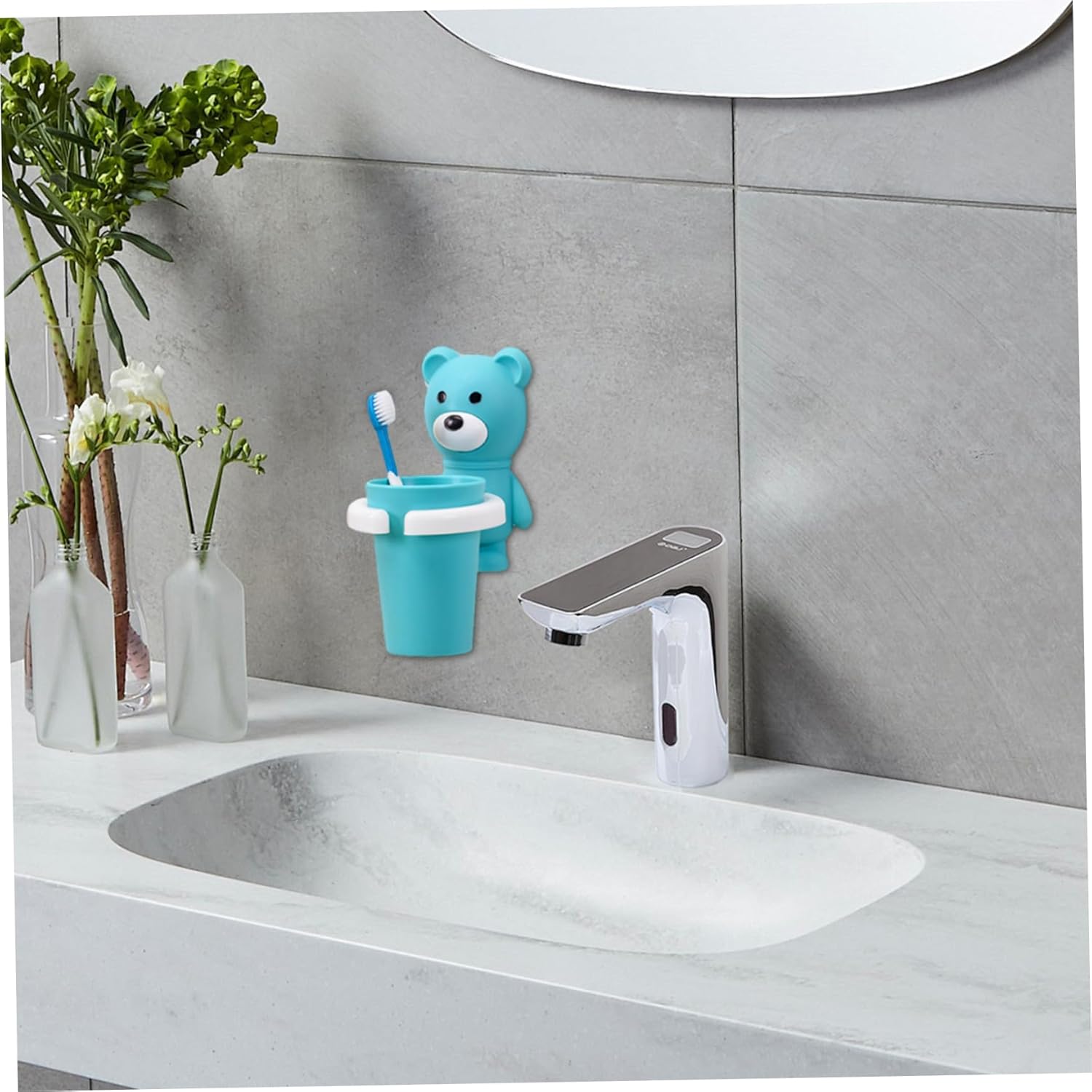 Cute Bear Toothbrush Holder for Kids