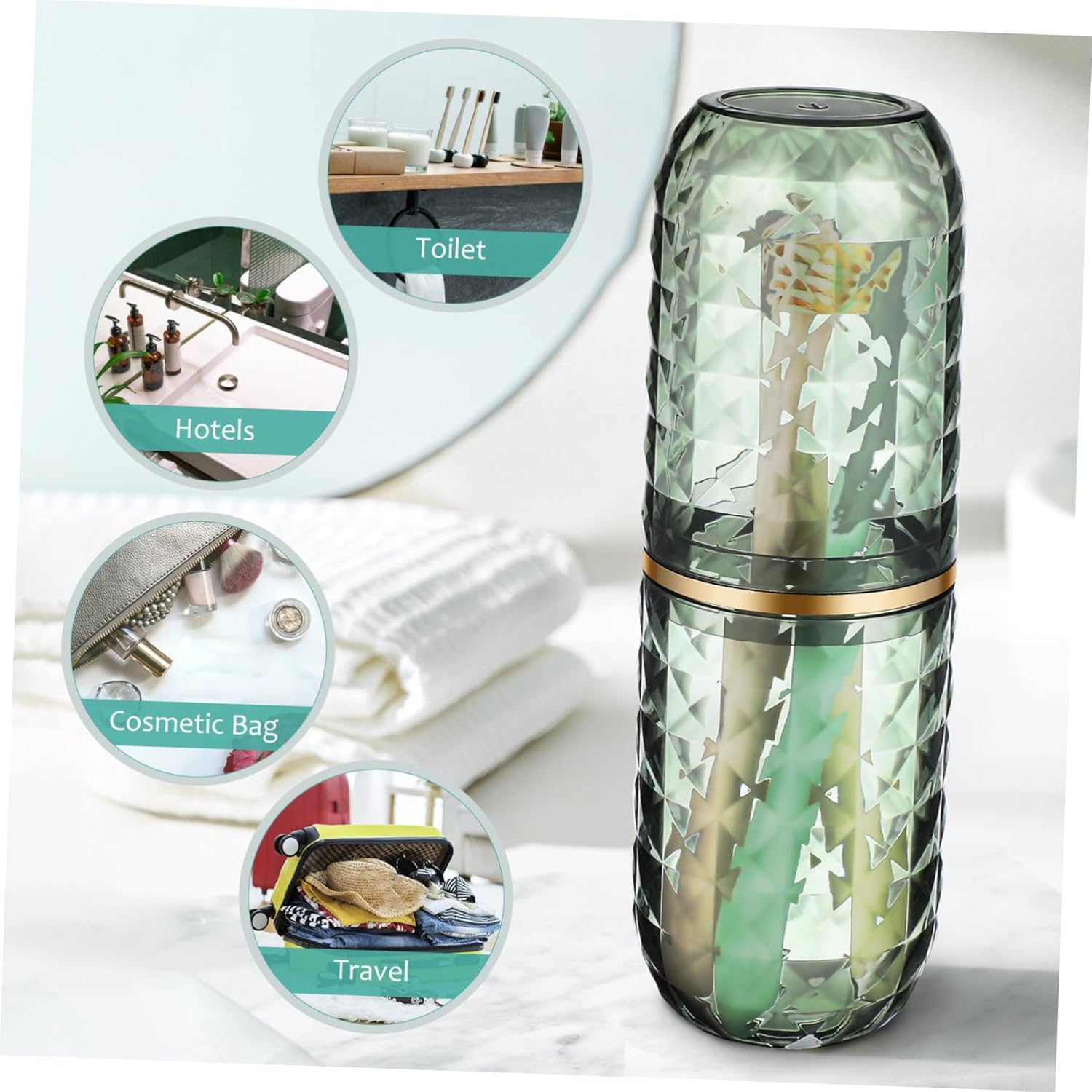 Niyangle Sturdy Travel Case for Toothbrush More