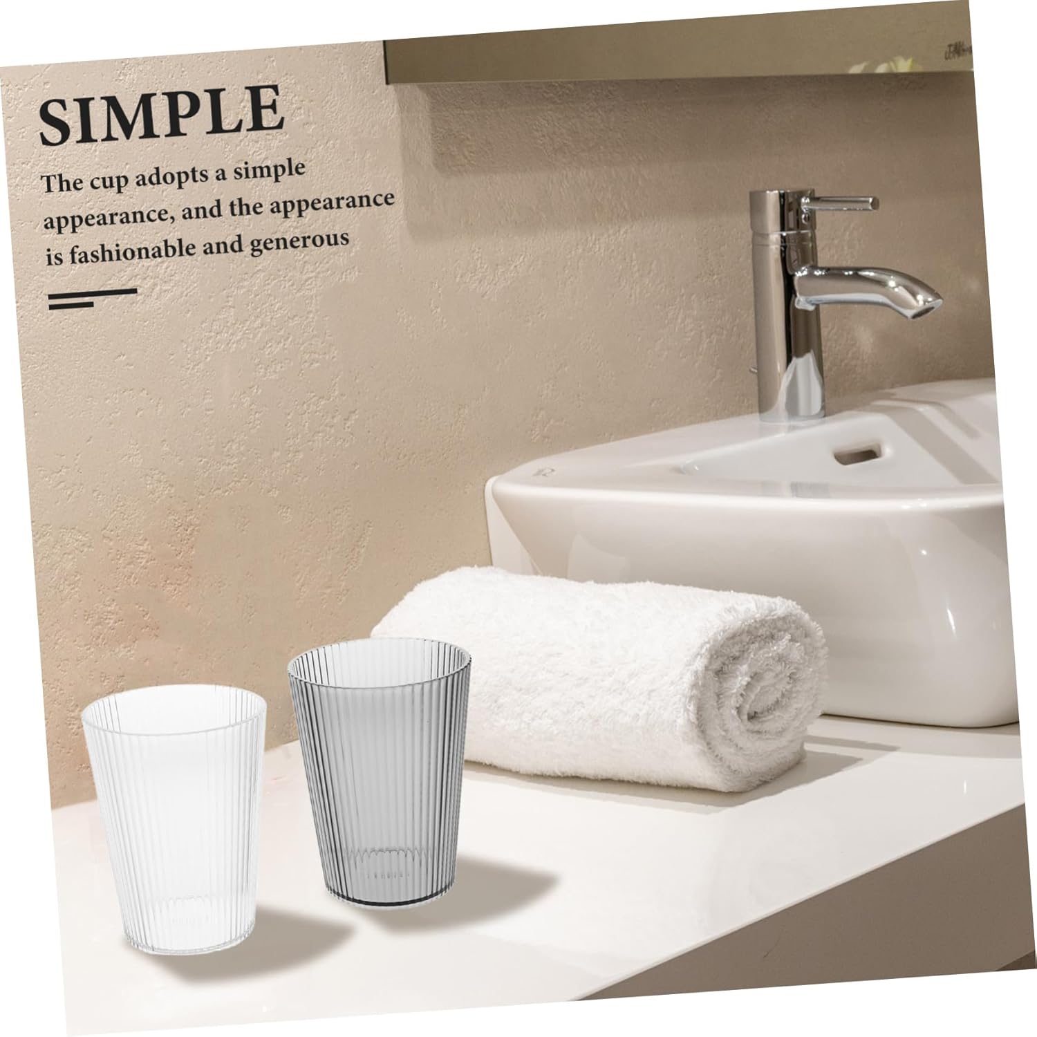 Chic 2-Pack Toothbrush Cup with Storage for the Bathroom