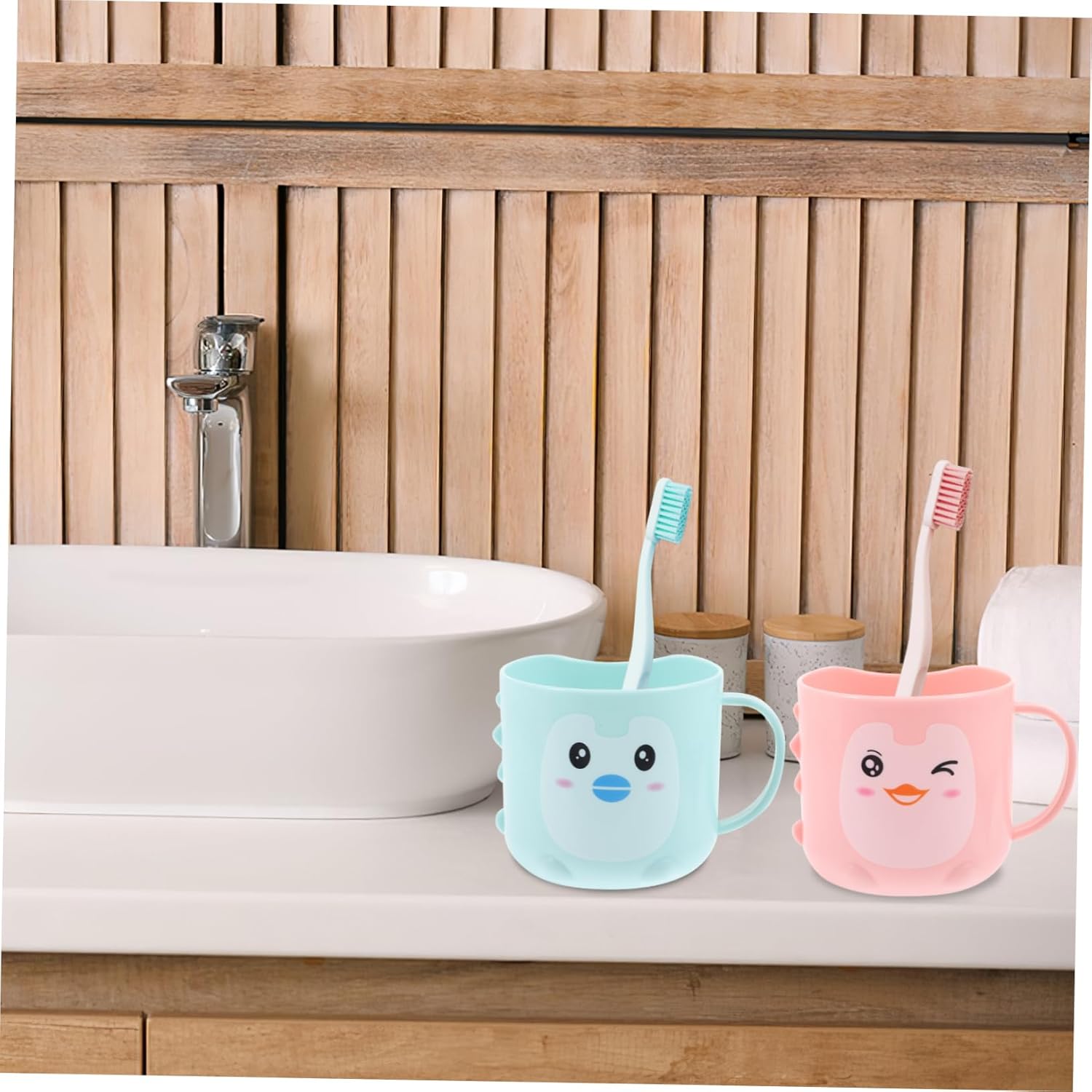 4-Piece Kids Toothbrush Gargle Cup Set
