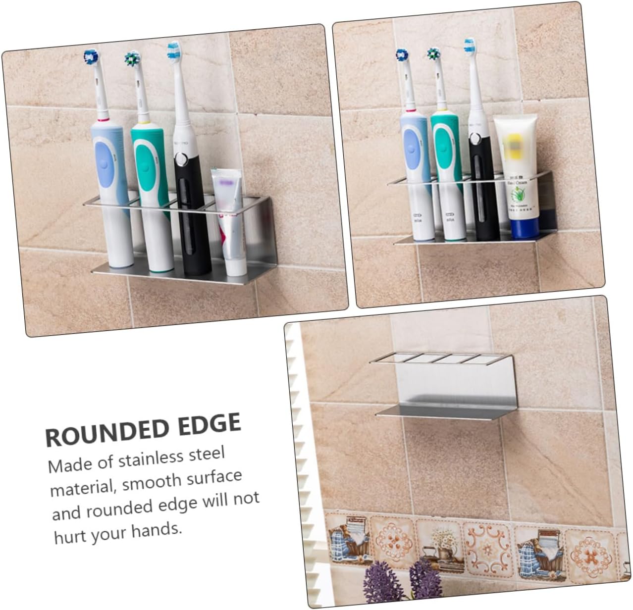 Stainless Steel Toothbrush Holder with Slots for US Market