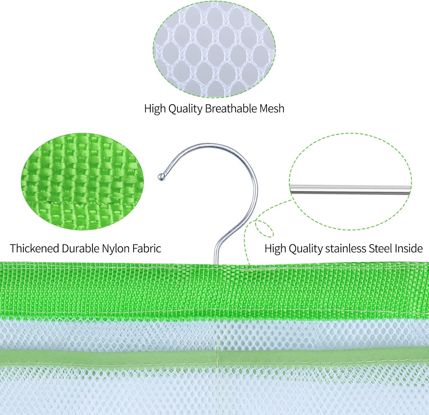 GUMQDD 6 Storage Pockets Mesh Shower Caddy