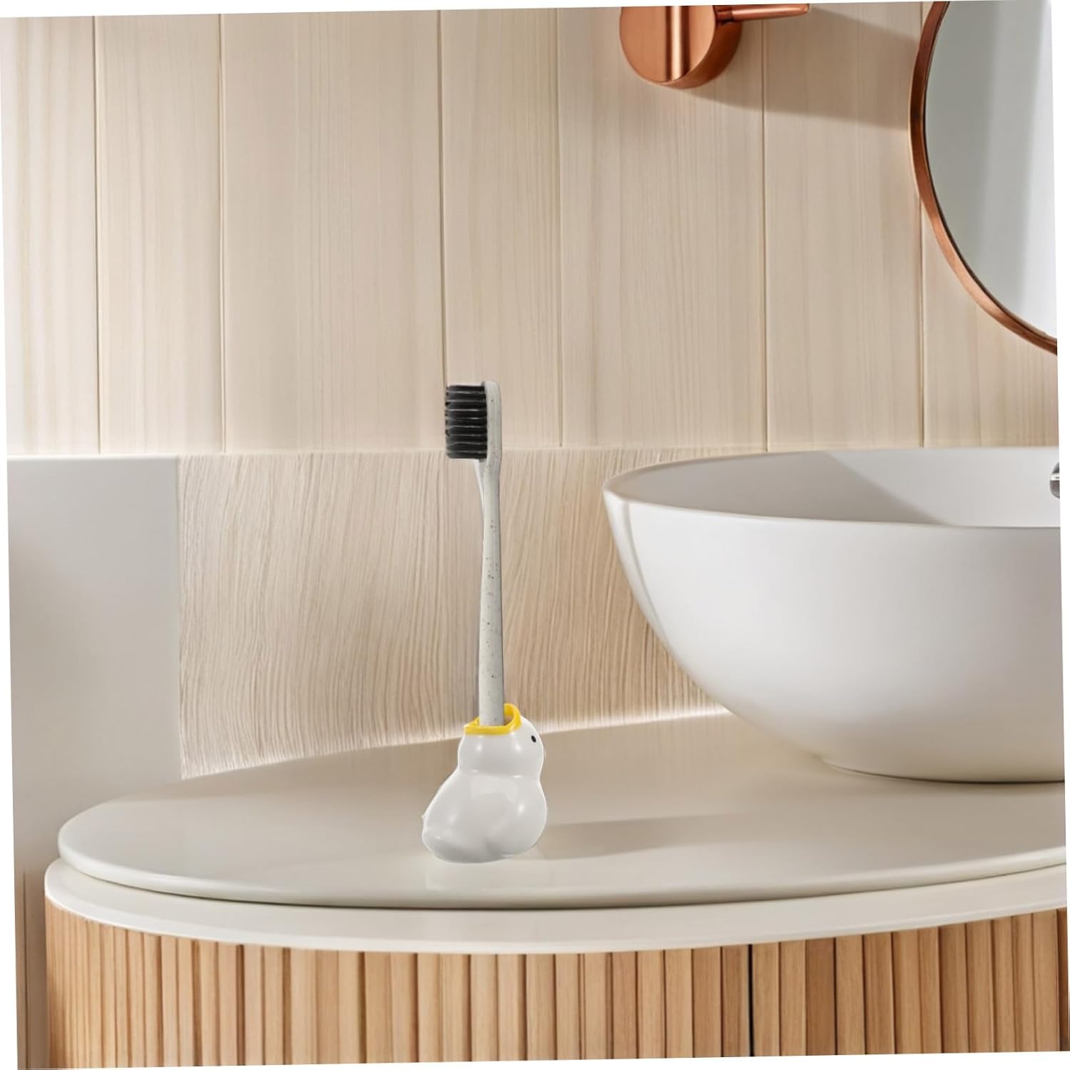 Cute Ceramic Toothbrush Holder for Kids and Adults