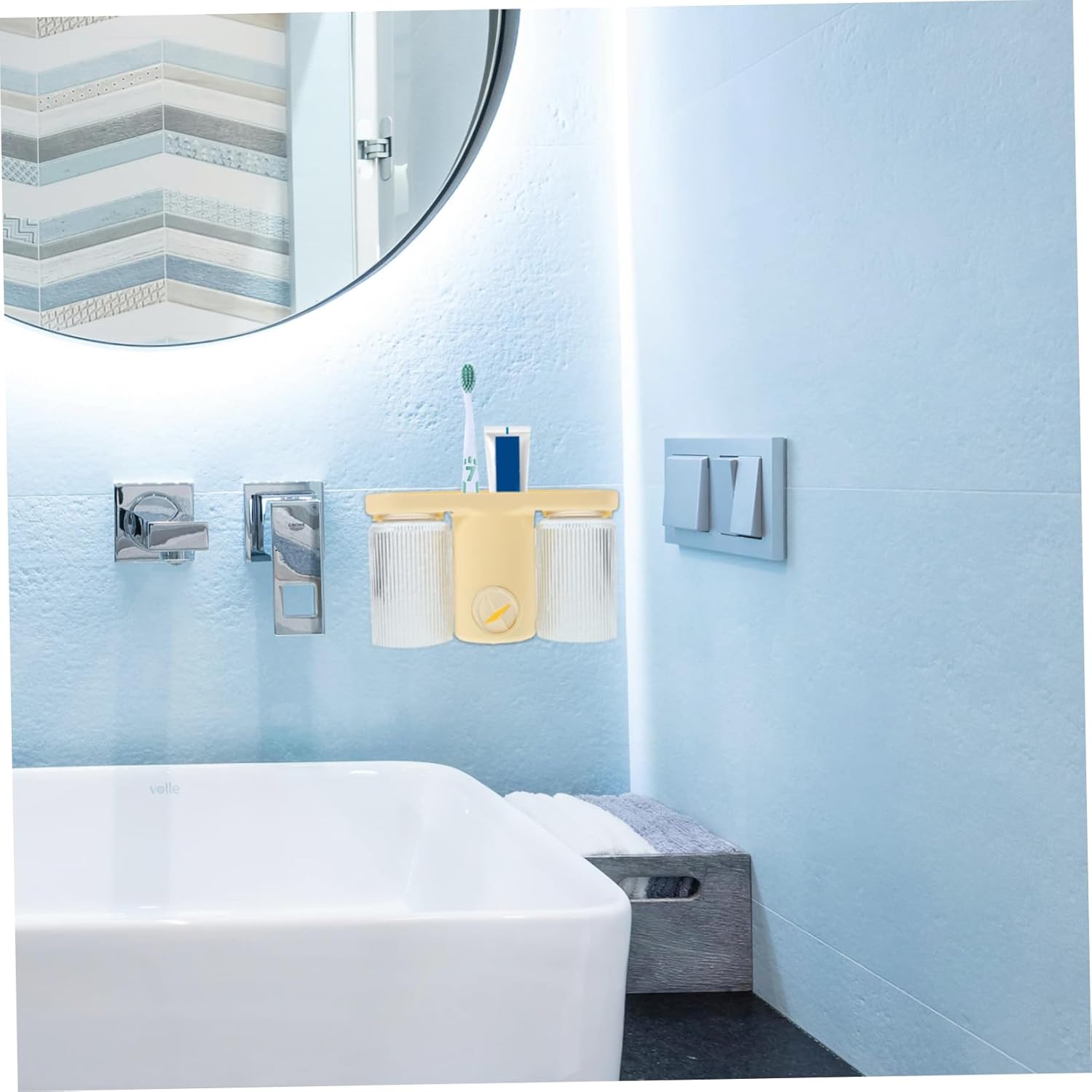 Fonoton Dual-Cup Toothbrush Holder
