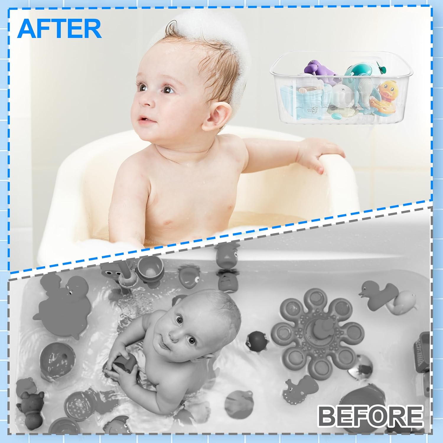Durable Bath Toy Storage Organizer for Kids