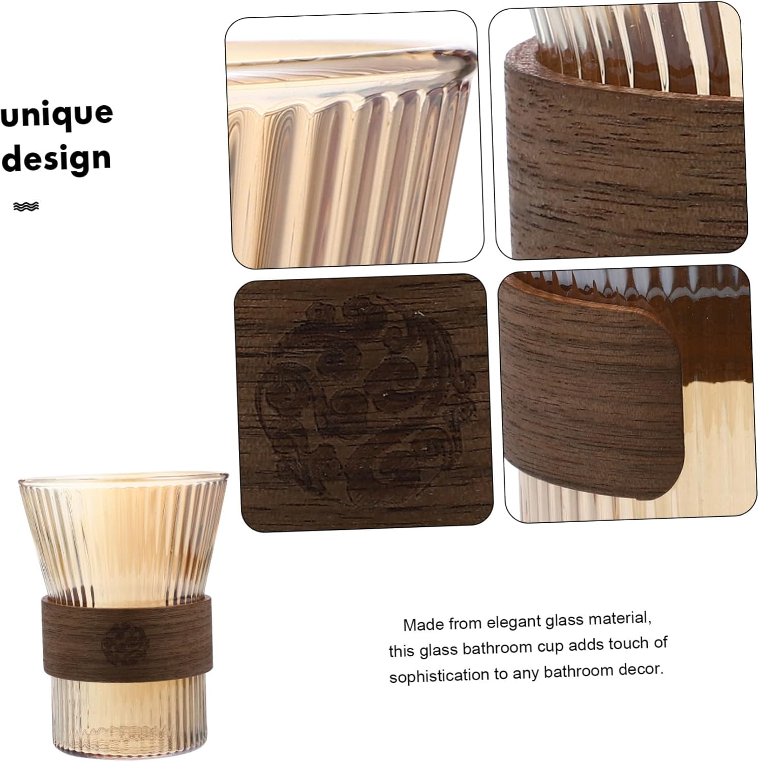 Stylish Glass Toothbrush Cup for Bathroom and More Convenient everyday use