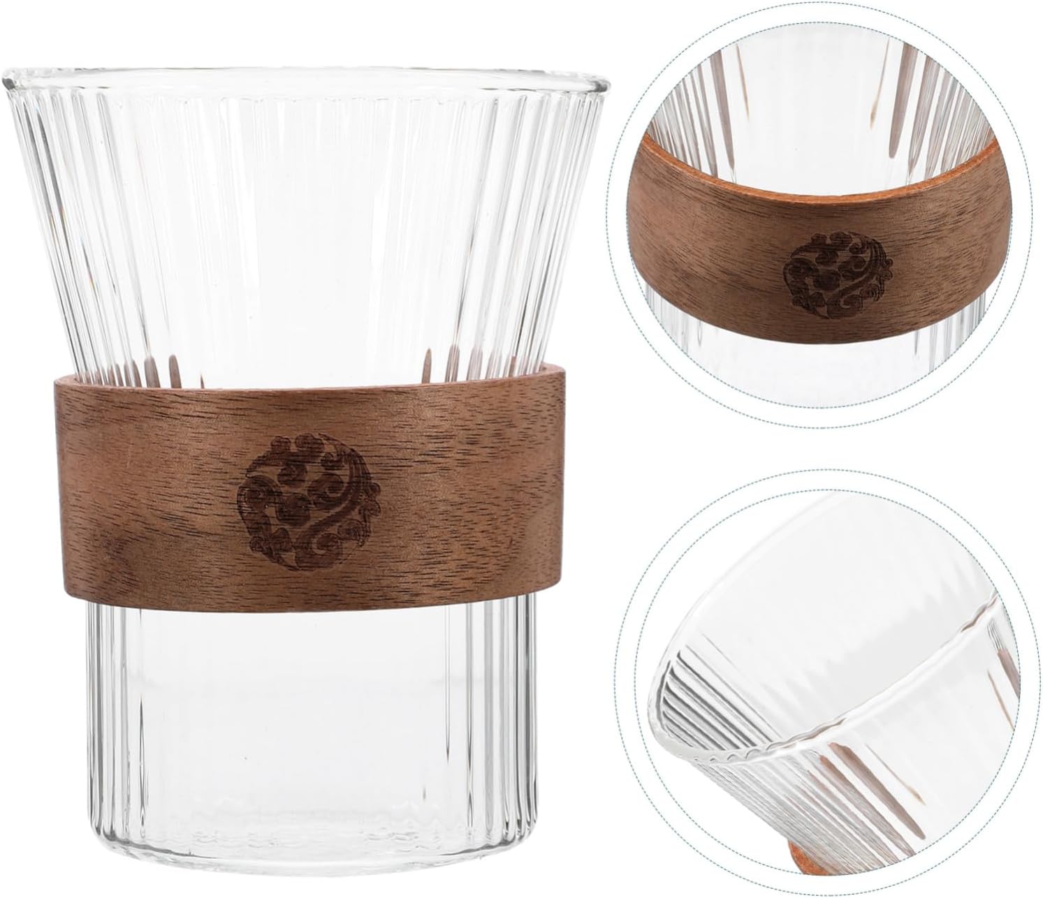 Healifty Glass Toothbrush Glasses - Modern Ergonomic Design for Rinse Drink