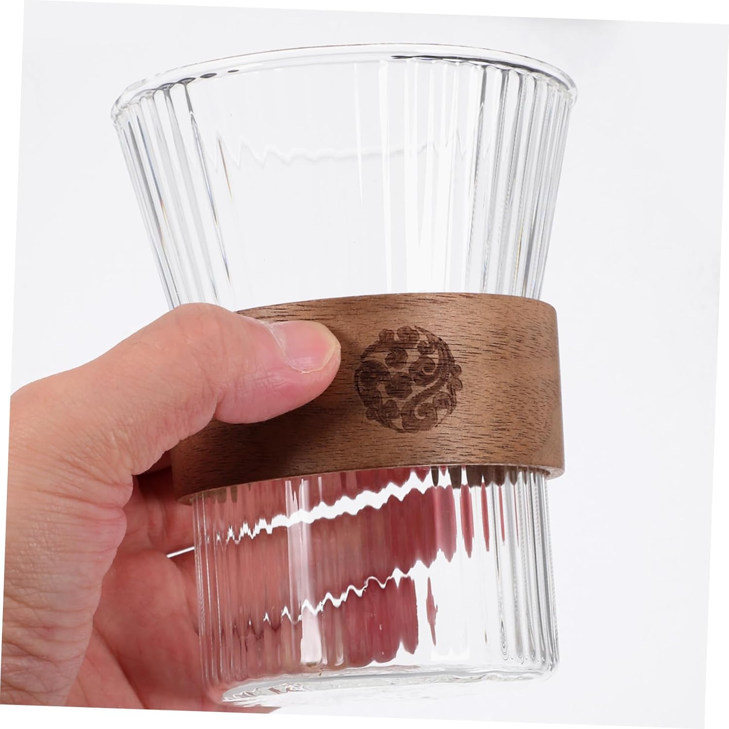 Glass-Elegant Reusable Toothbrush Holder with 250ml Capacity and Metal Base
