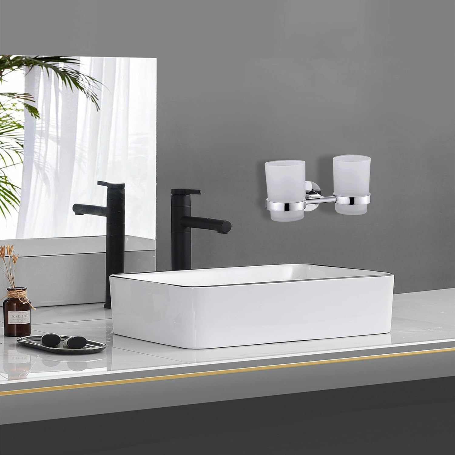 Stylish Wall-Mounted Toothbrush Holder