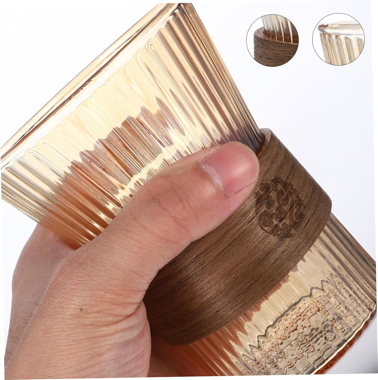HAKIDZELStylish Glass Toothbrush Mug for Bathroom