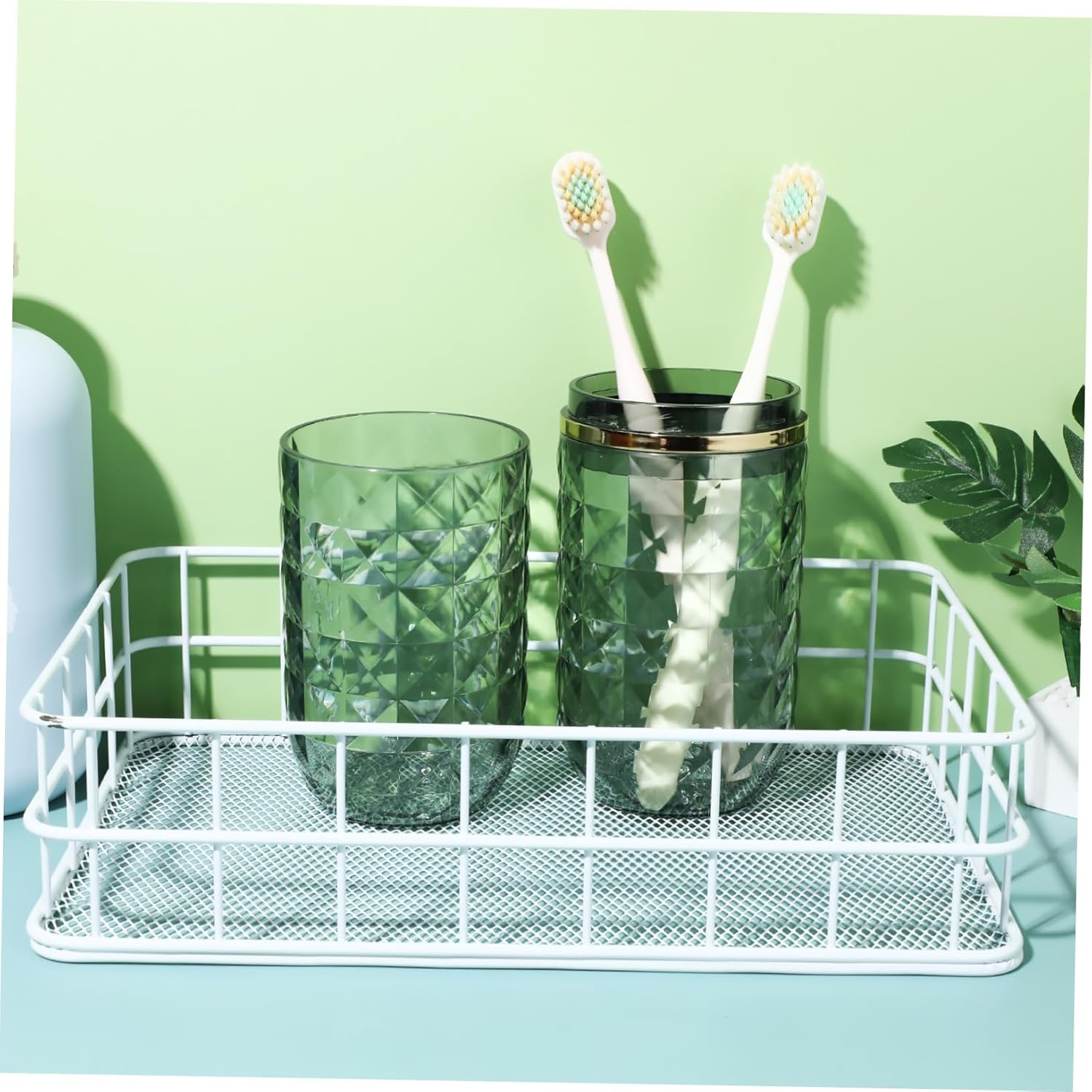 Stylish Dual-Purpose Toothbrush Mouthwash Holder