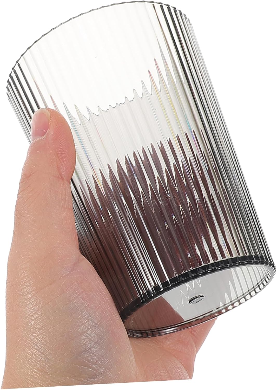 2-Piece Clear Plastic Toothbrush Mouthwash Holder for Bathroom Use