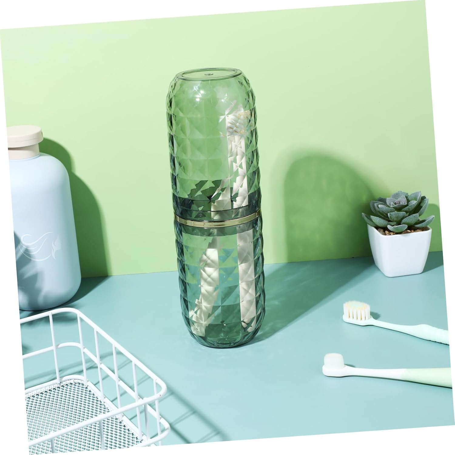 Travel Toothbrush and Mouthwash Holder Portable Case