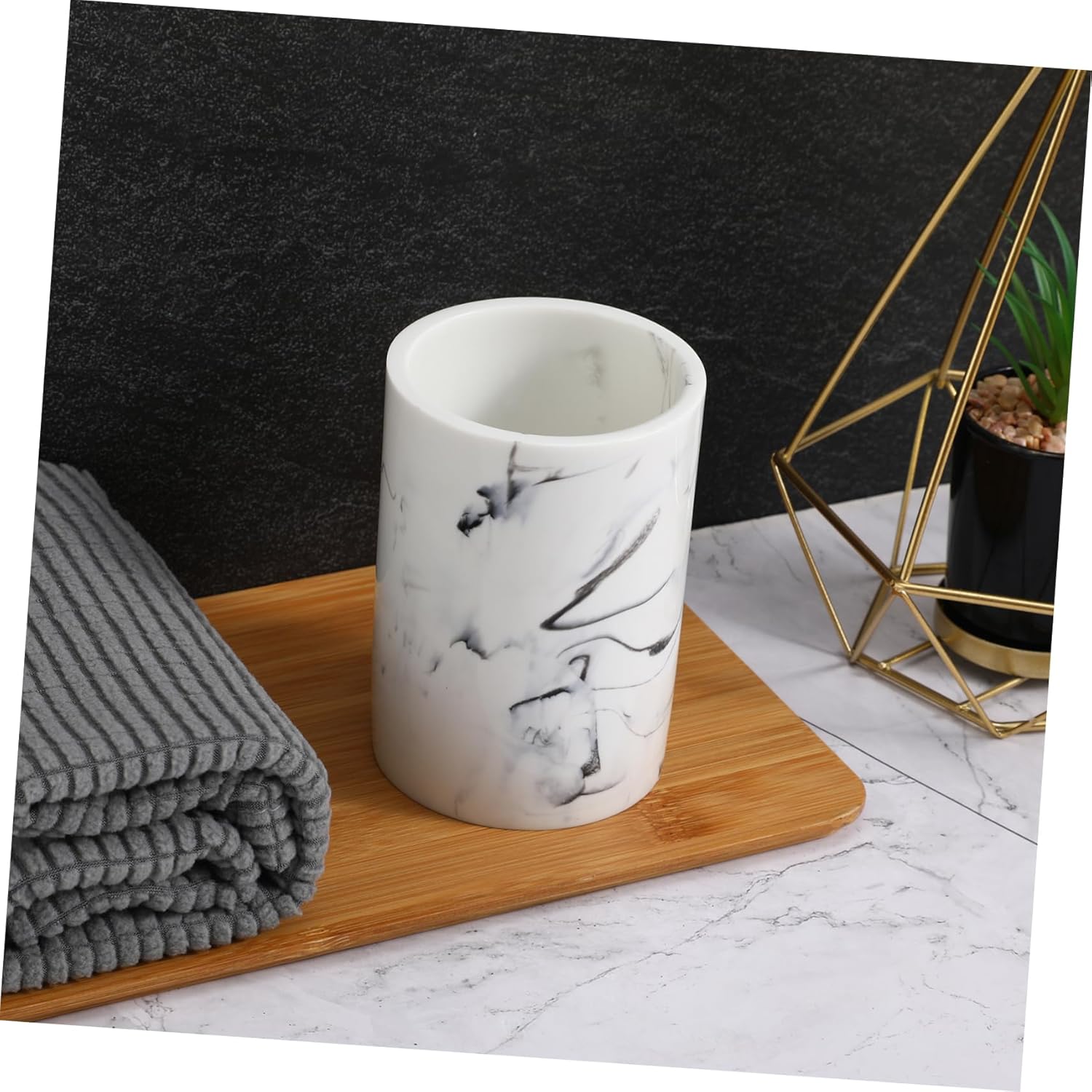 Unique Gargle Cup - Adorable Marbling Bathroom Brush Holder for Kids