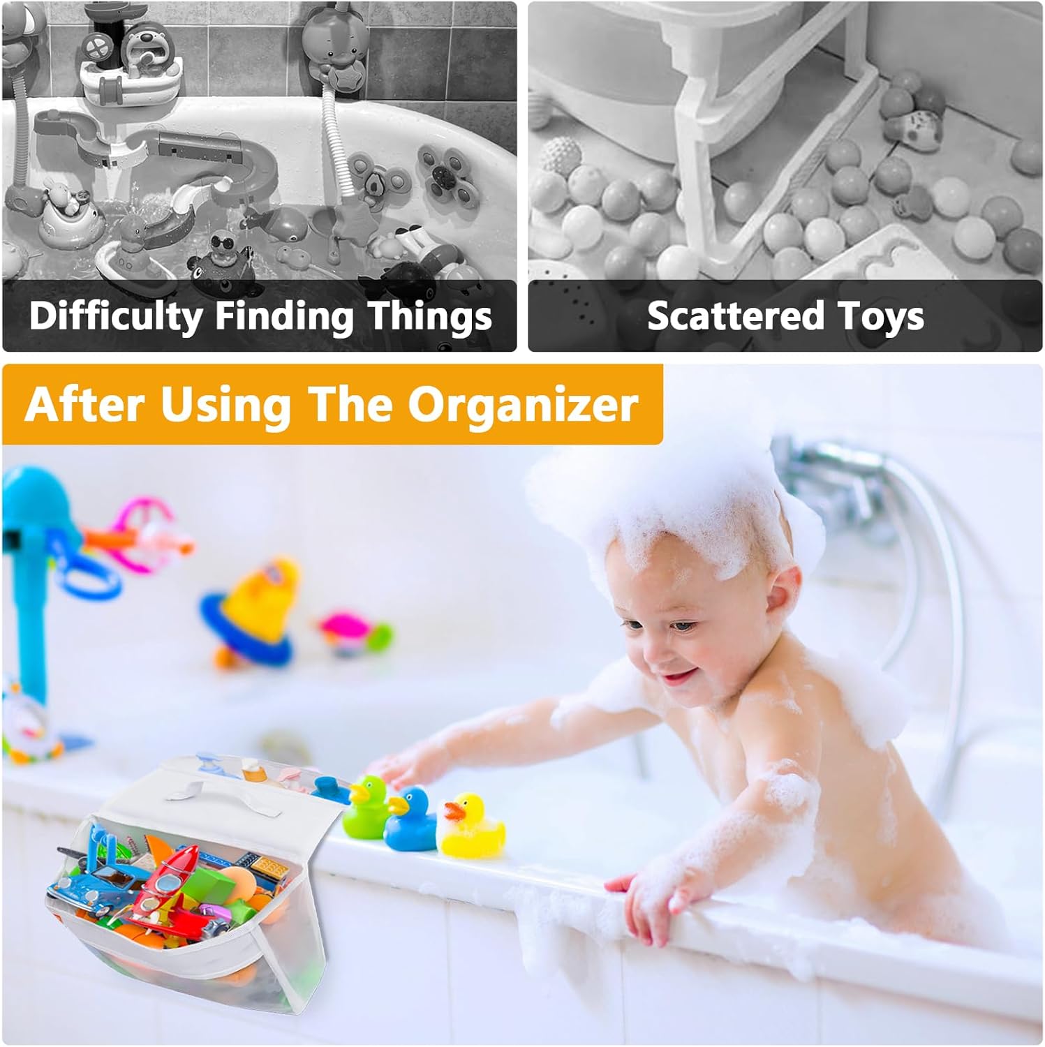 HooBribeau Bath Toy Organizer
