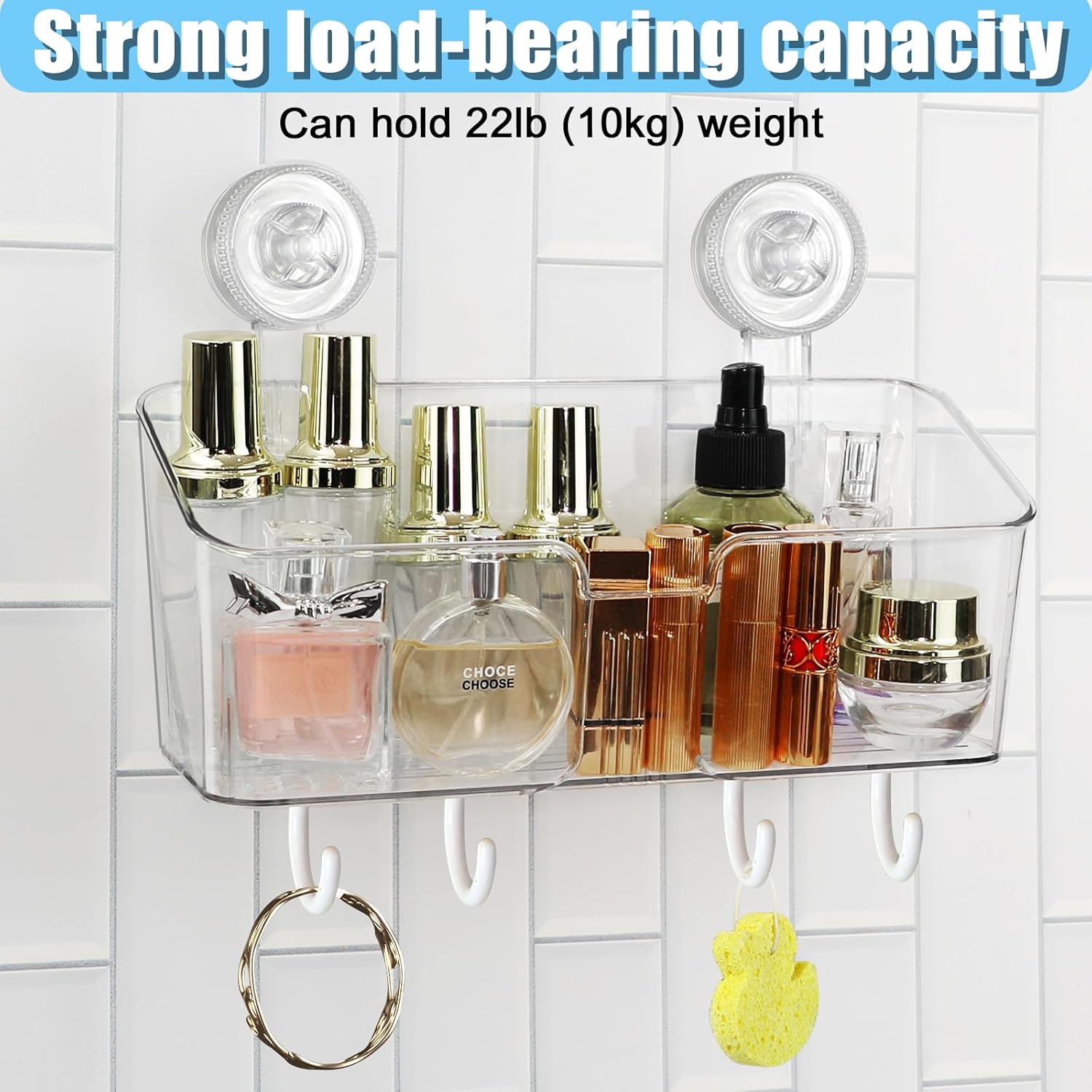 2 Pcs Bath Toy Storage Holder for Bathtub