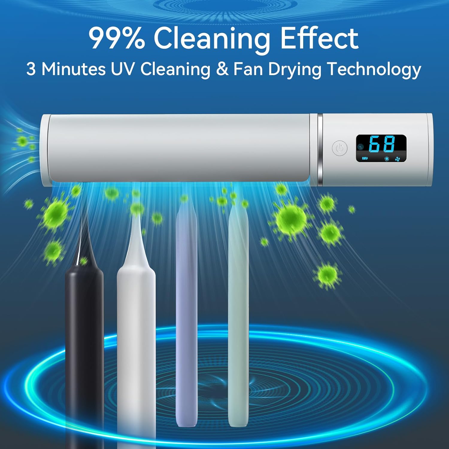 ULV Toothbrush Cleaner Holder Bath Use