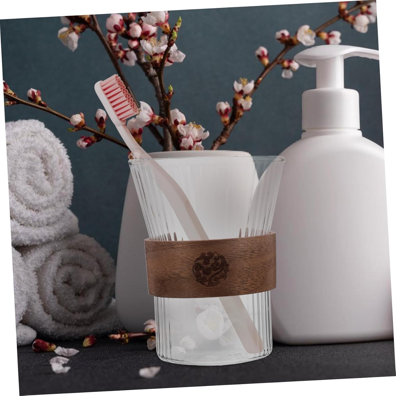 Sophisticated Glass Toothbrush Cup for Comfort Style