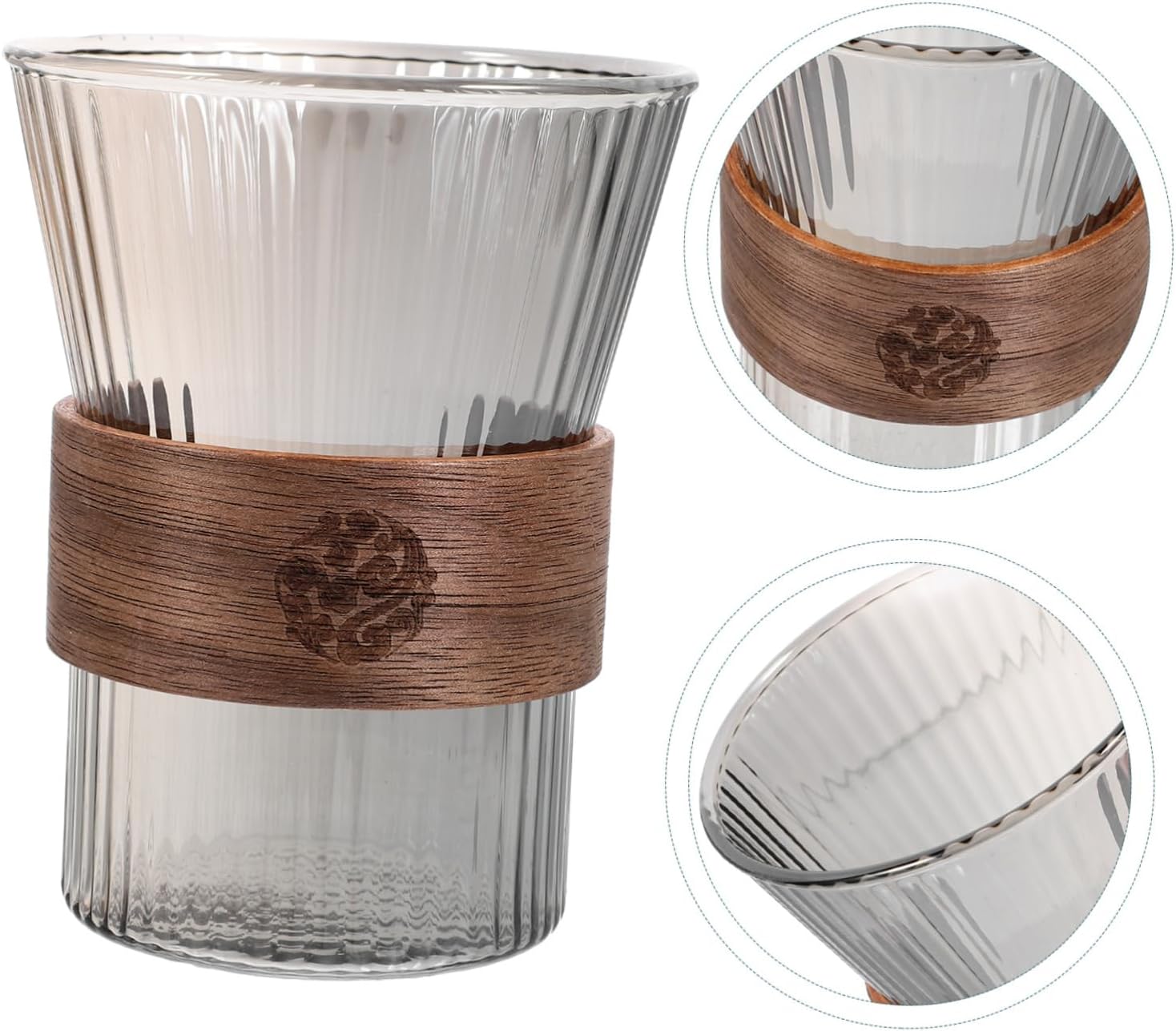 HAKIDZEL Elegant Glass Toothbrush Cup