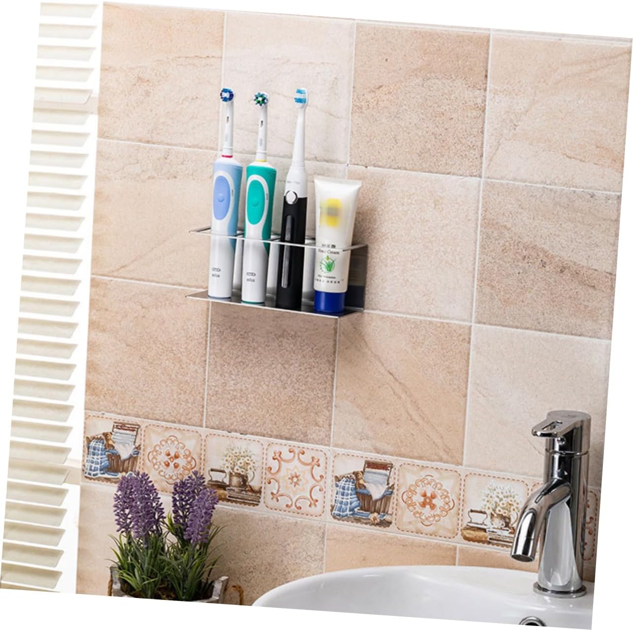 Stainless Steel Toothbrush Holder with Slots for US Market