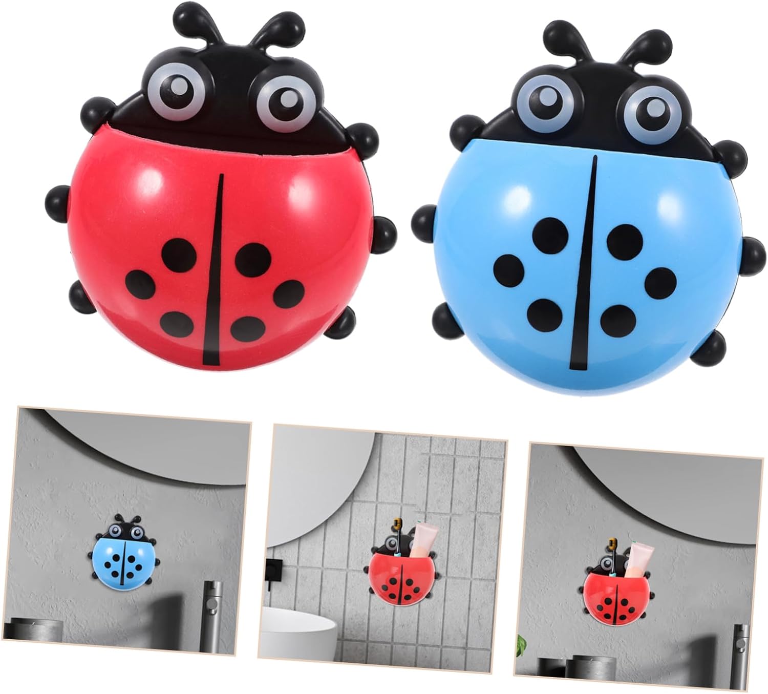 Zerodeko 2Pack Wall-Mounted Toothbrush Holder