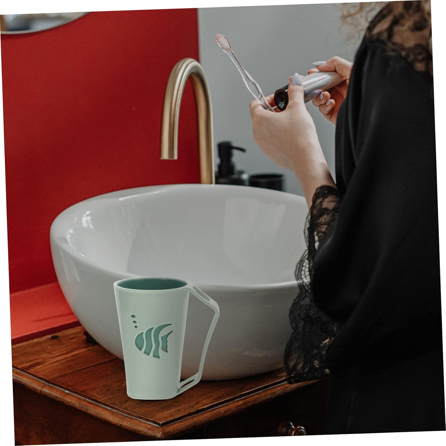 2-Piece Reusable Bathroom Cups for Tooth Rinsing