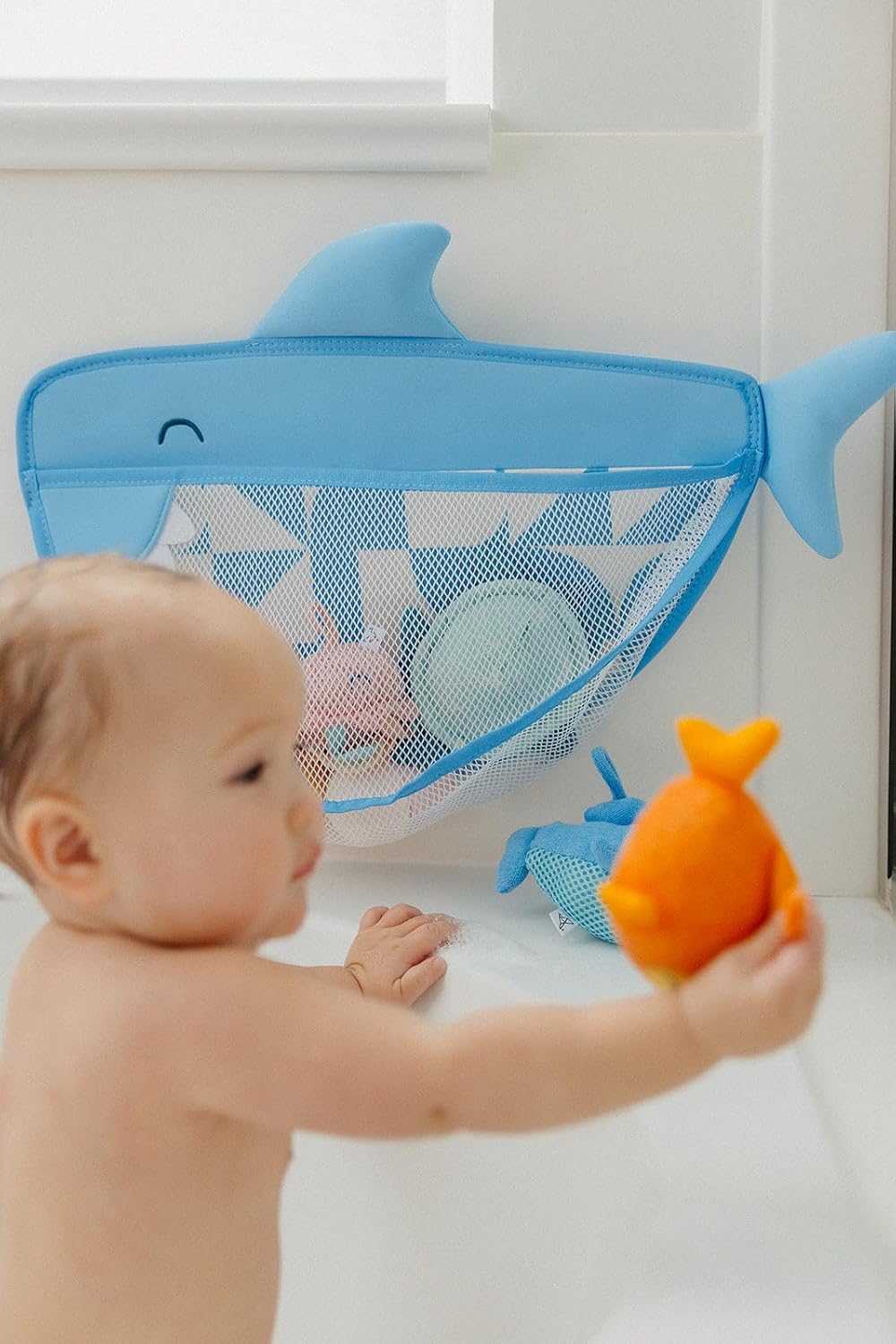Copper Pearl Oceana Extra-Large Mesh Bath Toy Holder with Suction Cups