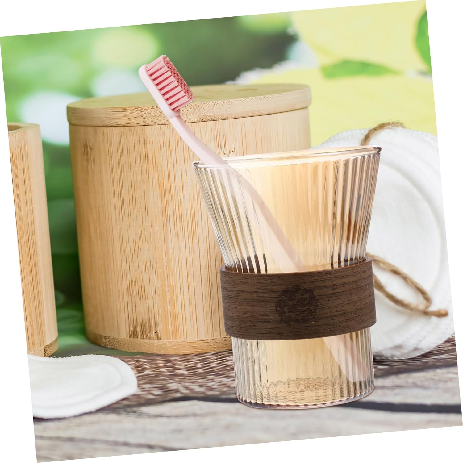 Elegant Toothbrush Container Comfortable Reusable Glass Cup